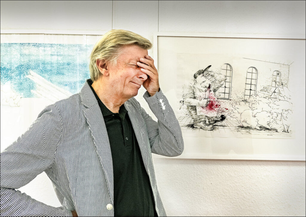 Rainer Schade 2021 im Halleschen Kunstverein